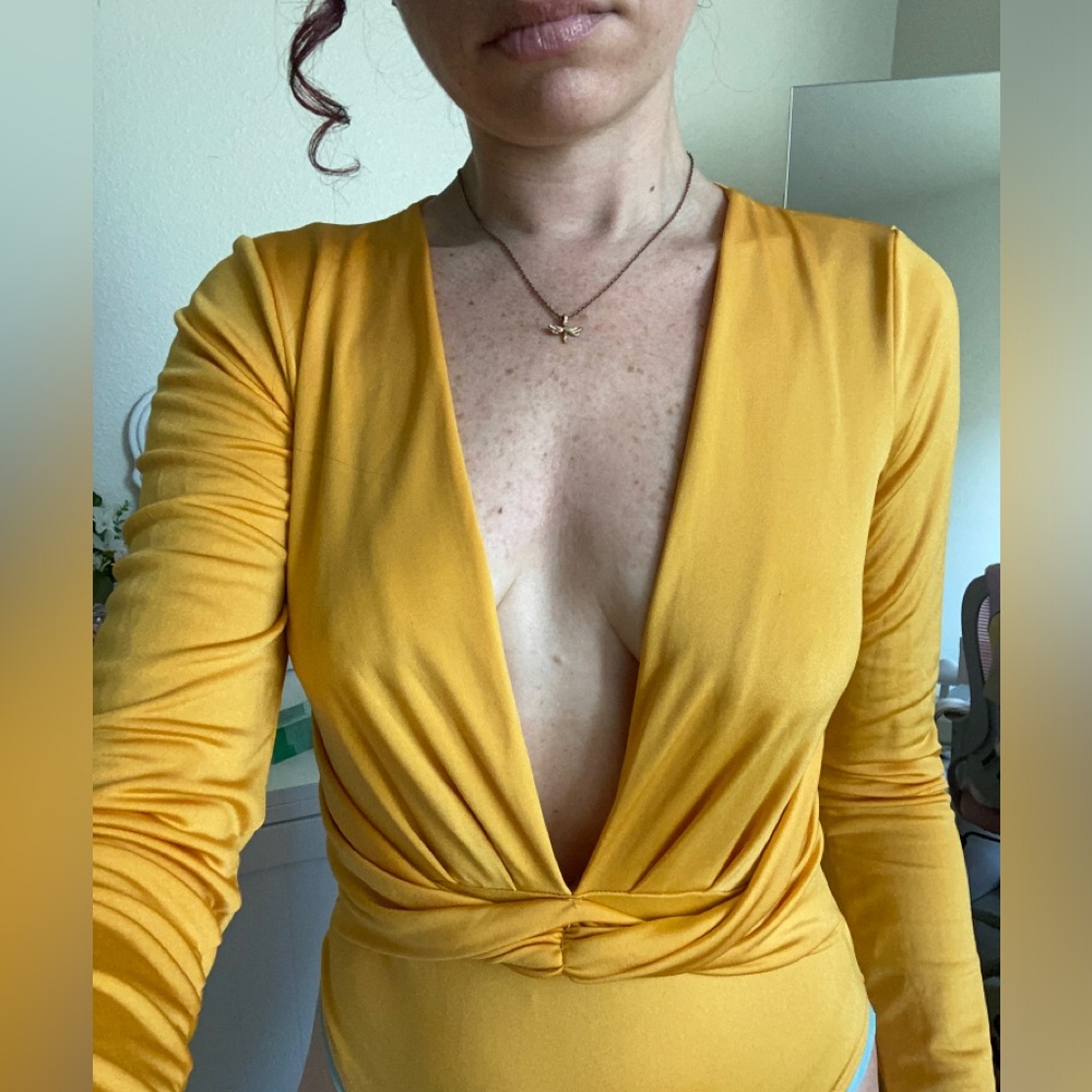 Mustard yellow bodysuit
